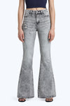 HIGH RISE HIGH-STRETCH FLARE DENIM JEANS OSF1133 GRAY