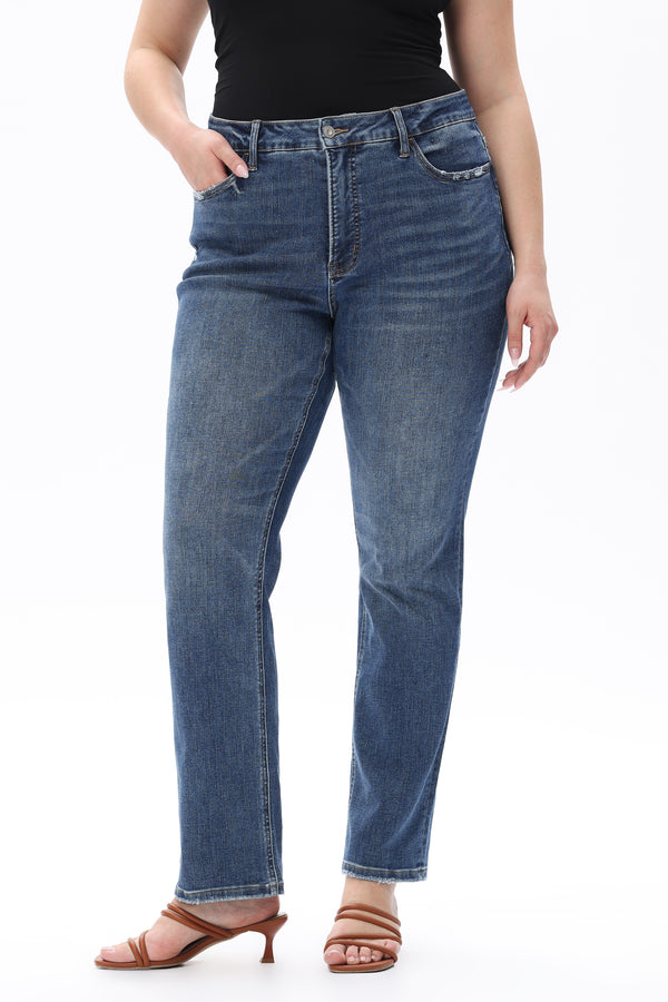 Heritage Mid Rise Straight Jeans