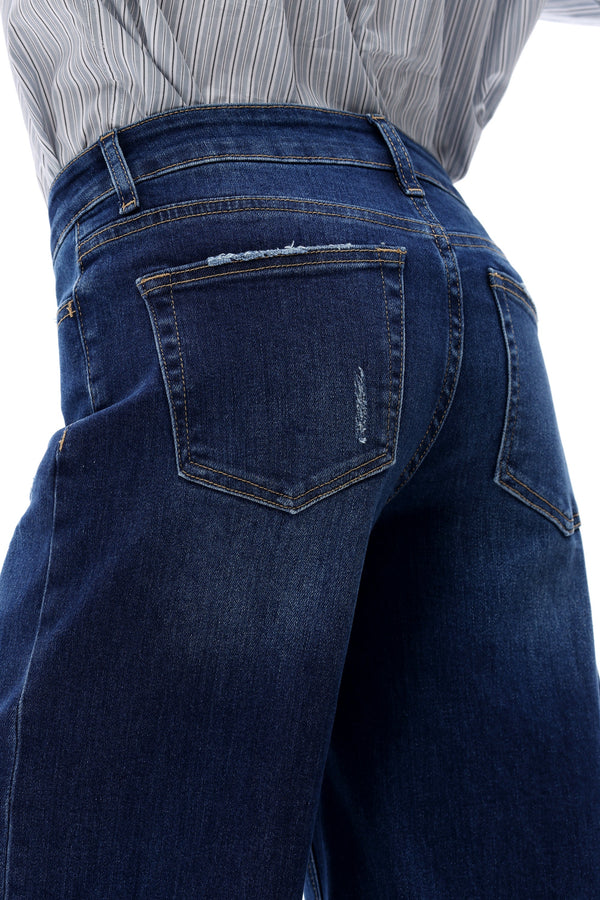 Effortless Coastal Mid Rise Wide Leg Jeans