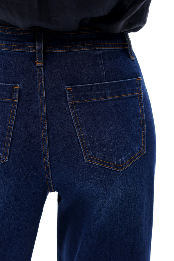 Tailored High-Rise Wide-Leg Jeans