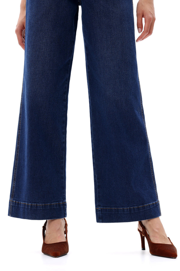 Tailored High-Rise Wide-Leg Jeans
