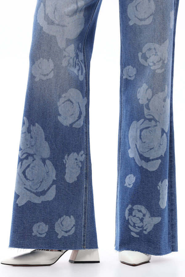 Bohemian Super High Rise Wide Leg Jeans