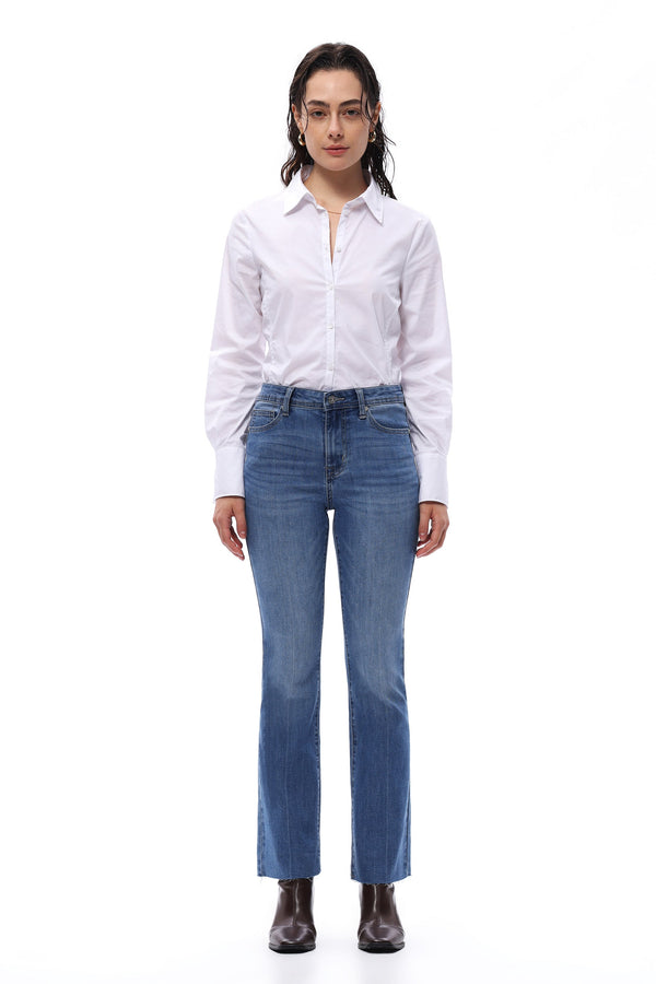 Tailored Mid Rise Bootcut Jeans