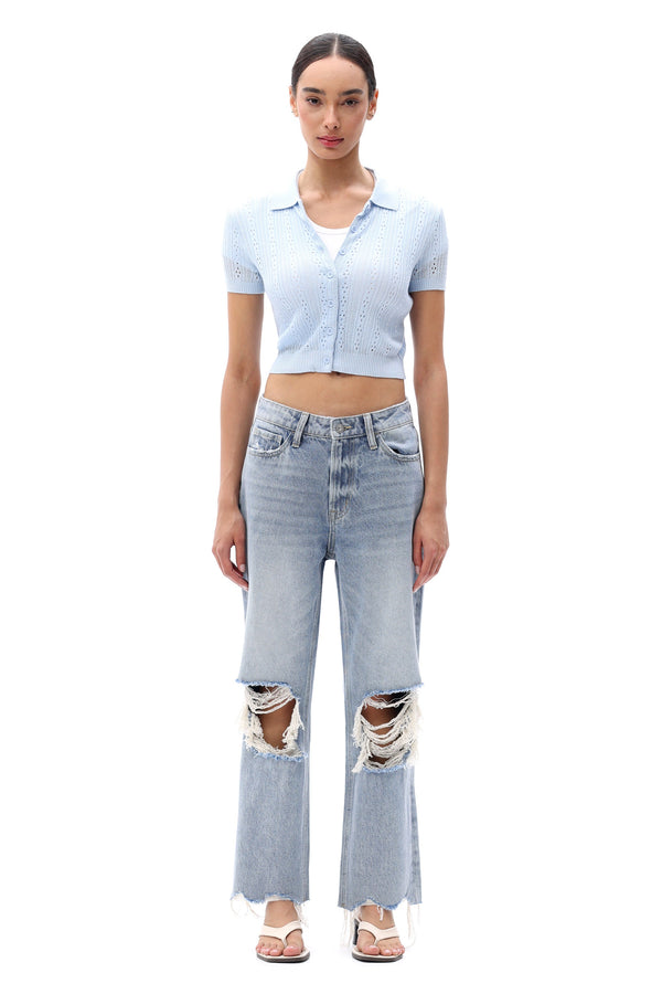 Edgy 90s High-Rise Straight Jeans