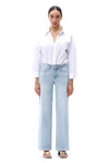 Effortless Coastal Mid Rise Wide Leg Jeans