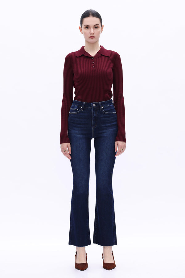 HIGH RISE BOOTCUT DENIM JEANSOSF1137