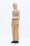 HIGH RISE WIDE LEG CARGO JEANS WITH PATCH POCKET OSWM8007