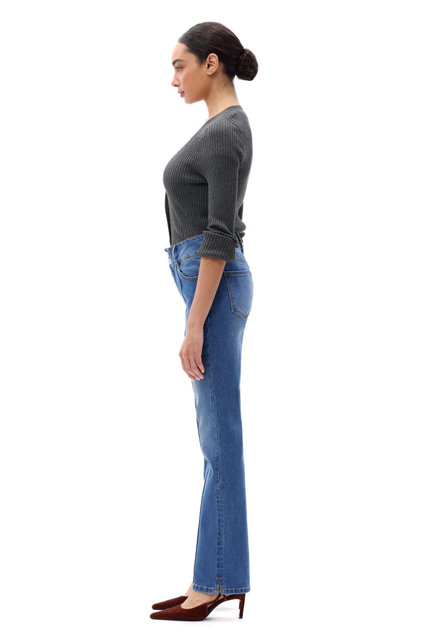Western-Inspired Mid Rise Bootcut Jeans