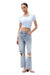 HIGH RISE CROP STRAIGHT LEG DENIM JEANS OSTM5029EC