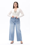 HIGH WAIST LOOSE BAGGY STRAIGHT JEANS OST5024-P