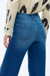 HIGH RISE STRAIGHT JEANS FRONT PATCH POCKETS OST5023