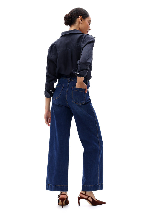 HIGH RISE WIDE LEG RELAXED JEANS OSW8016EC