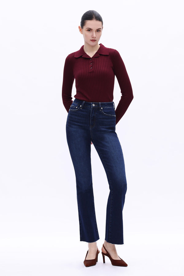 HIGH RISE BOOTCUT DENIM JEANSOSF1137