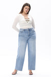 HIGH WAIST LOOSE BAGGY STRAIGHT JEANS OST5024-P