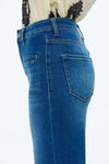 HIGH RISE STRAIGHT JEANS FRONT PATCH POCKETS OST5023
