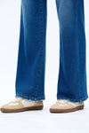 HIGH RISE STRAIGHT JEANS FRONT PATCH POCKETS OST5023