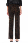 Leopard Print High Rise Straight Jeans