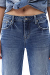Polished Mid Rise Straight Jeans