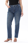 HIGH RISE CROP STRAIGHT DENIM JEANS OSTM5001EC-P
