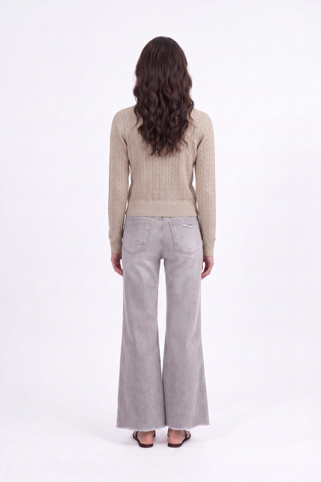 ONESO Comfortable High Rise Wide Leg Jeans