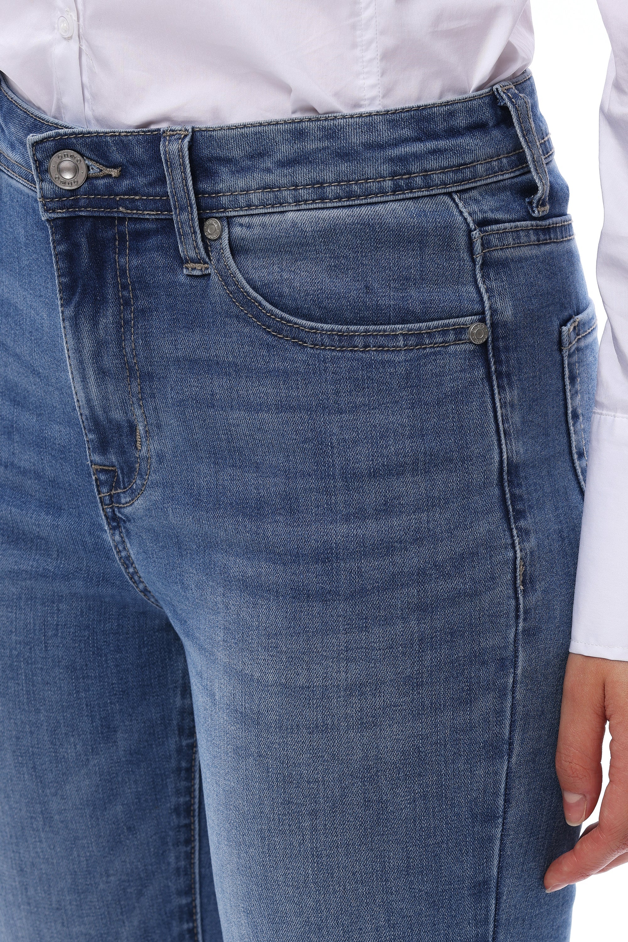 Tailored Mid Rise Bootcut Jeans