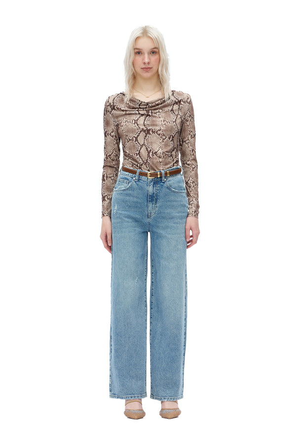Retro High Rise Wide Leg Jeans