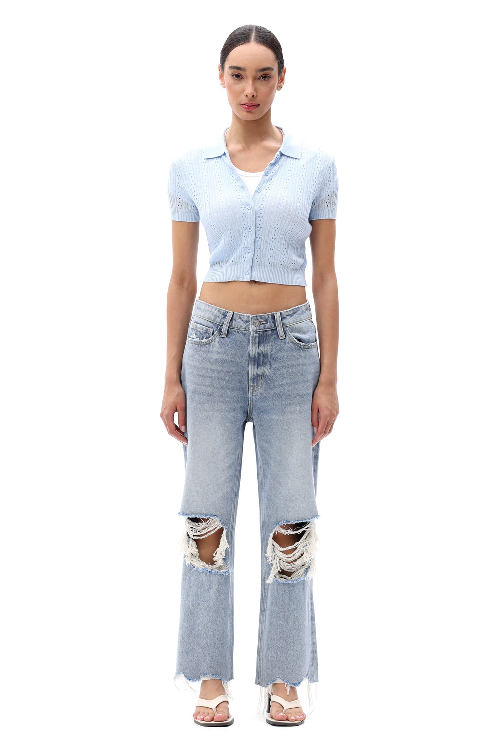 Edgy 90s High Rise Straight Jeans
