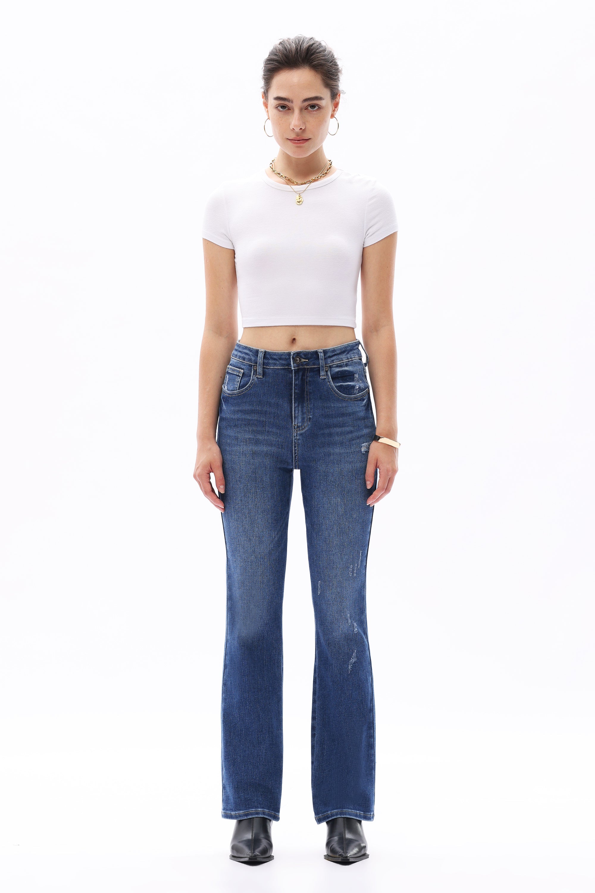Sophisticated High-Rise Bootcut Jeans