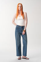 ONESO High Rise Whiskered Kick Flare Jeans