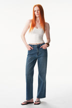 ONESO High Rise Whiskered Kick Flare Jeans