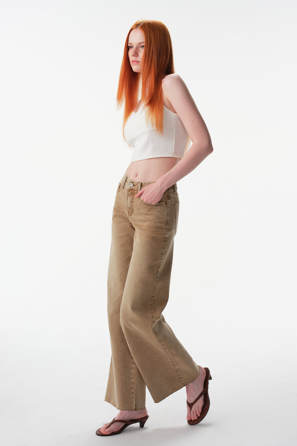 ONESO Effortless Mid Rise Wide Leg Jeans
