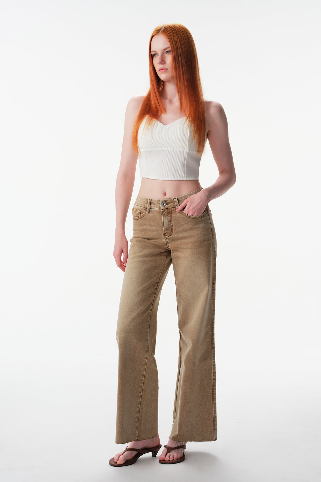 ONESO Effortless Mid Rise Wide Leg Jeans