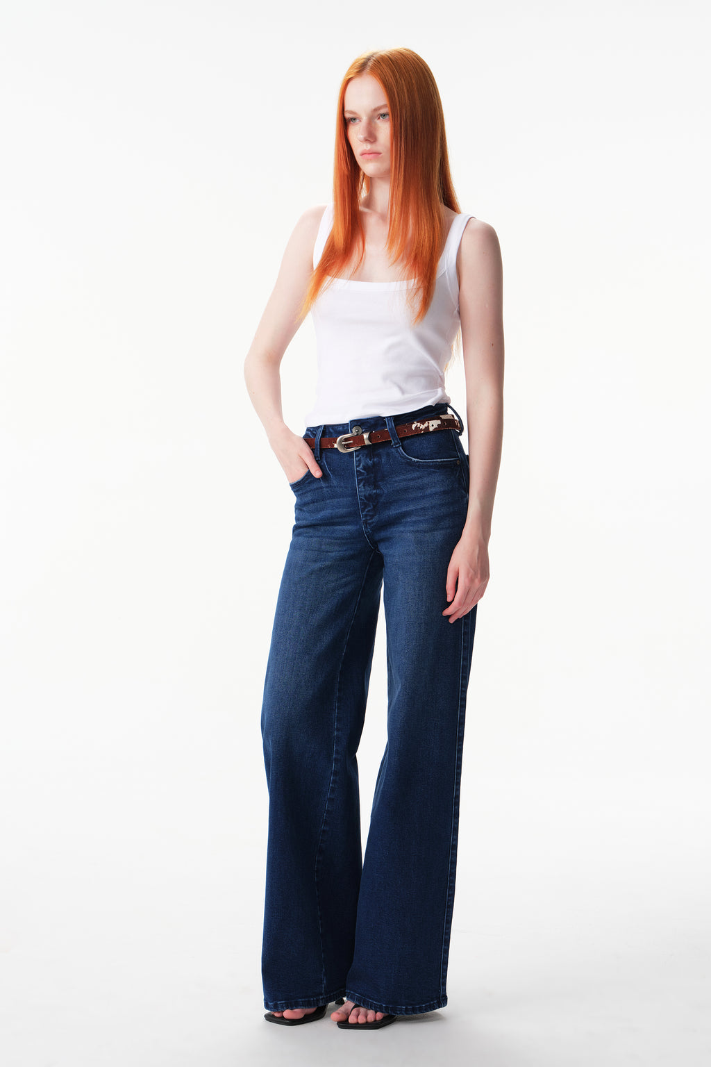 ONESO High Rise Super Wide Leg Tall Jeans
