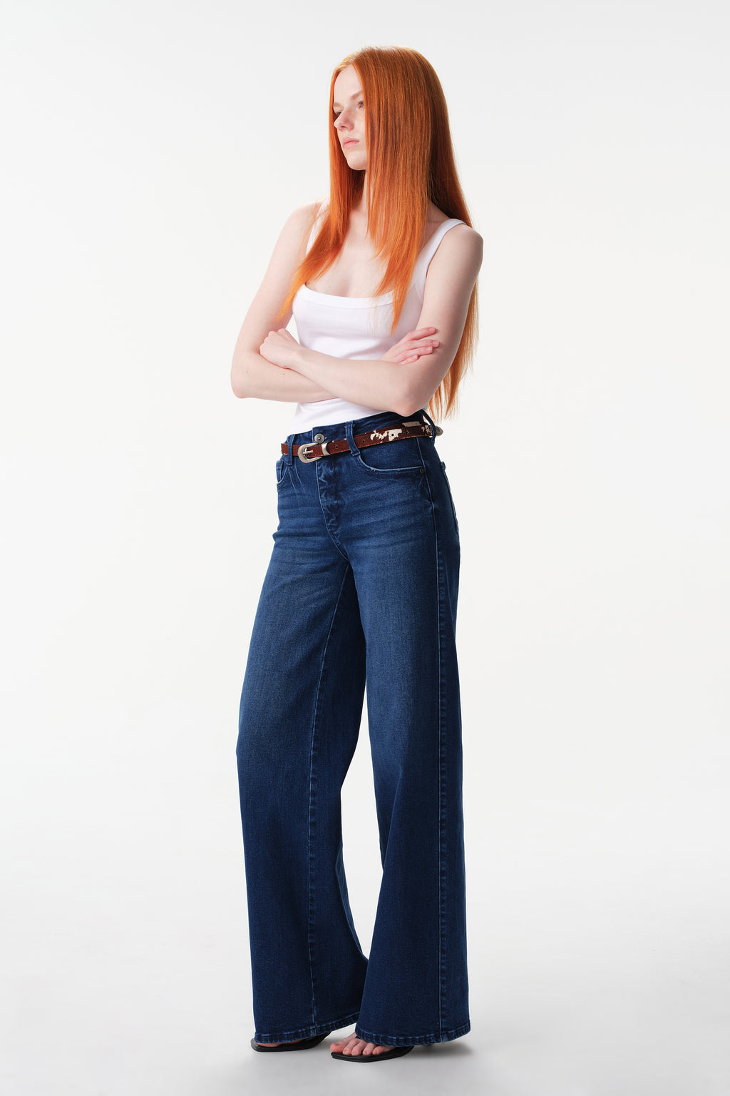 ONESO High Rise Super Wide Leg Tall Jeans