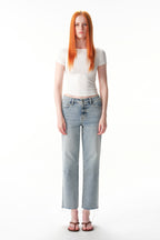 ONESO Mid Rise Straight Ankle Jeans