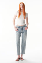 ONESO Mid Rise Straight Ankle Jeans