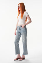 ONESO Mid Rise Straight Ankle Jeans