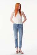 ONESO Effortless Mid Rise Straight Jeans