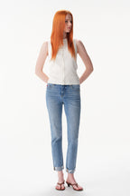 ONESO Effortless Mid Rise Straight Jeans