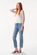 ONESO Effortless Mid Rise Straight Jeans