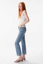 ONESO Effortless Mid Rise Straight Jeans