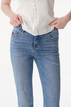 ONESO Effortless Mid Rise Straight Jeans