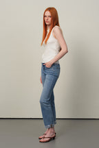 ONESO Effortless Mid Rise Straight Jeans