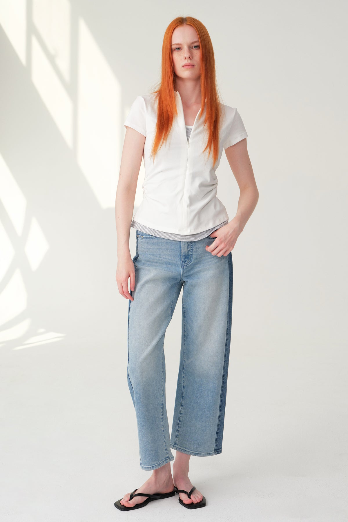 ONESO Edgy High Rise Barrel Jeans