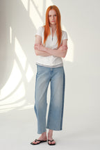 ONESO Edgy High Rise Barrel Jeans