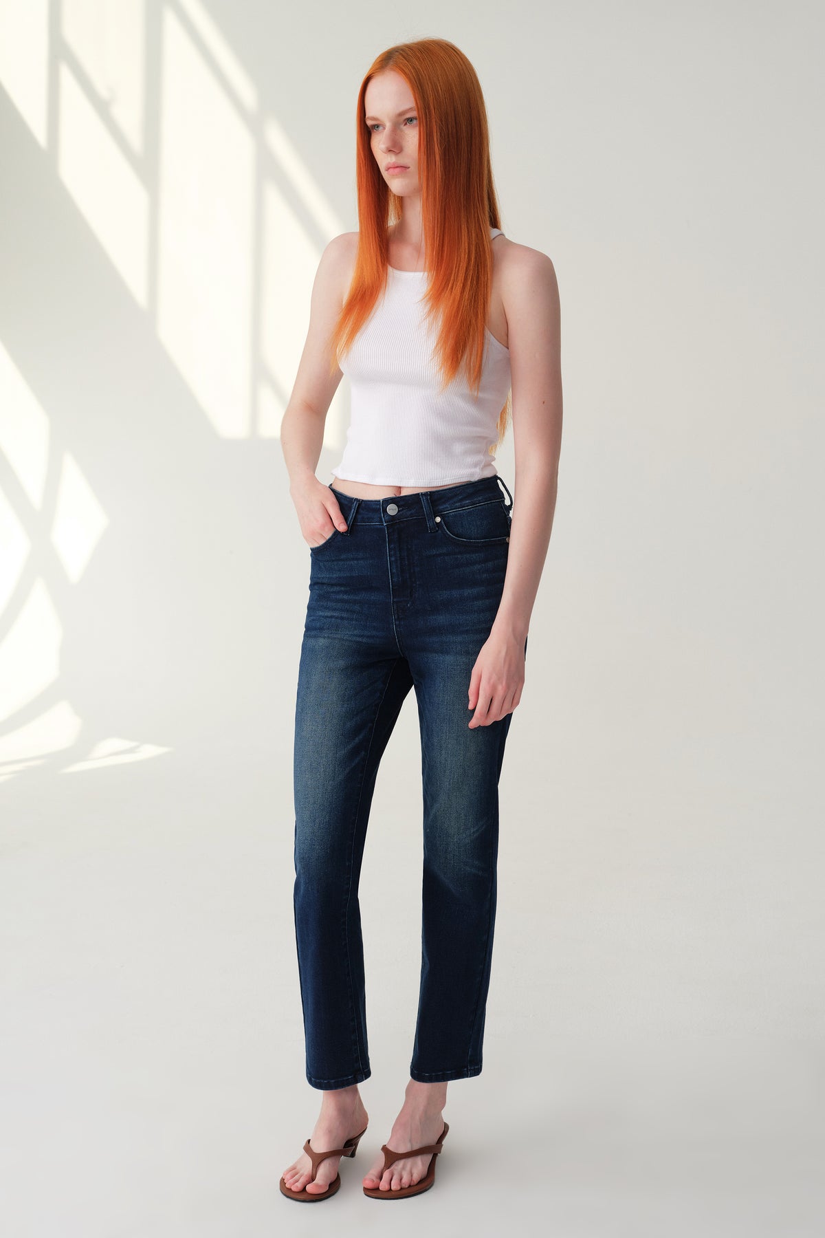 ONESO High Rise Classic Straight Jeans