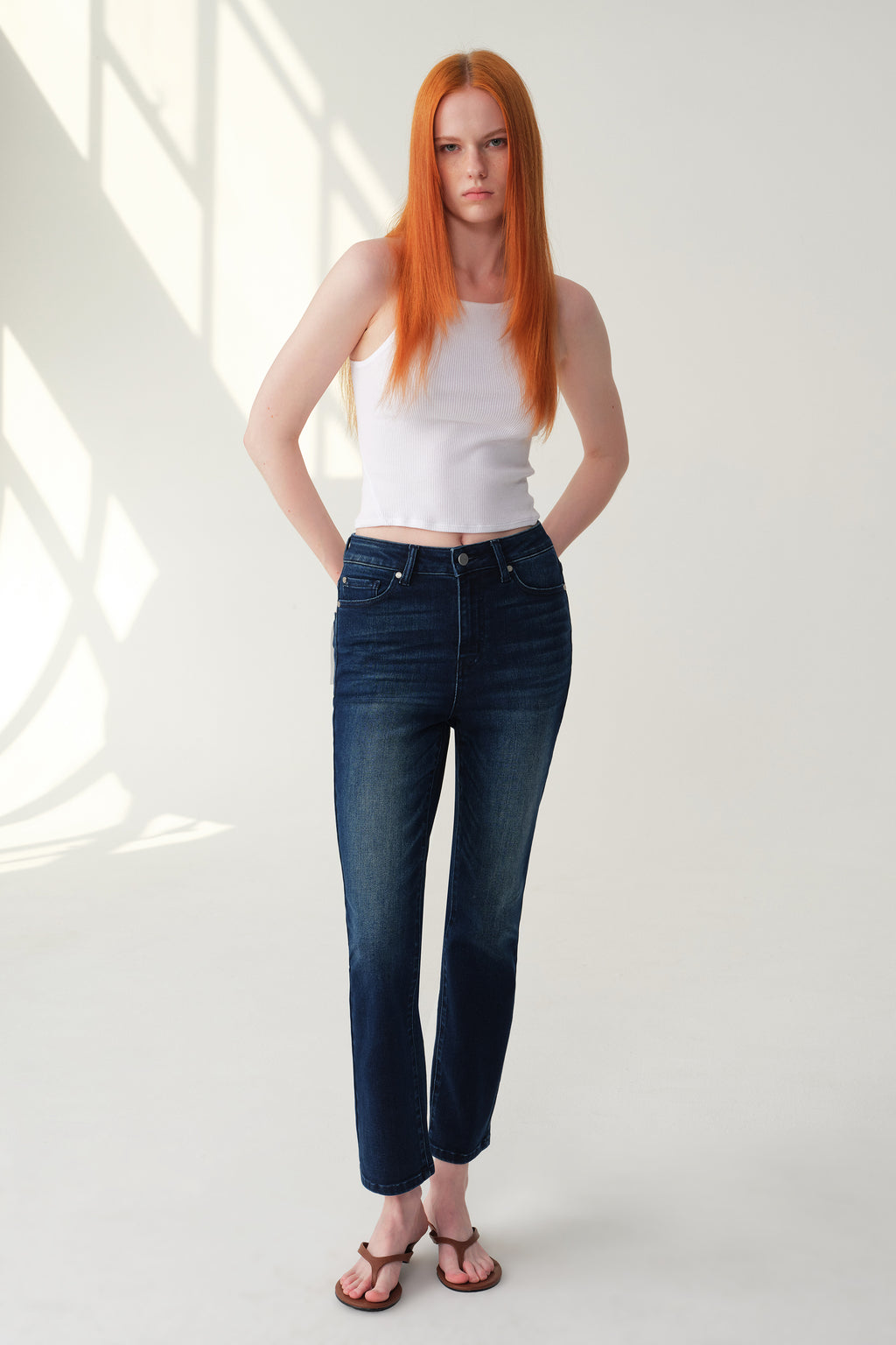 ONESO High Rise Classic Straight Jeans