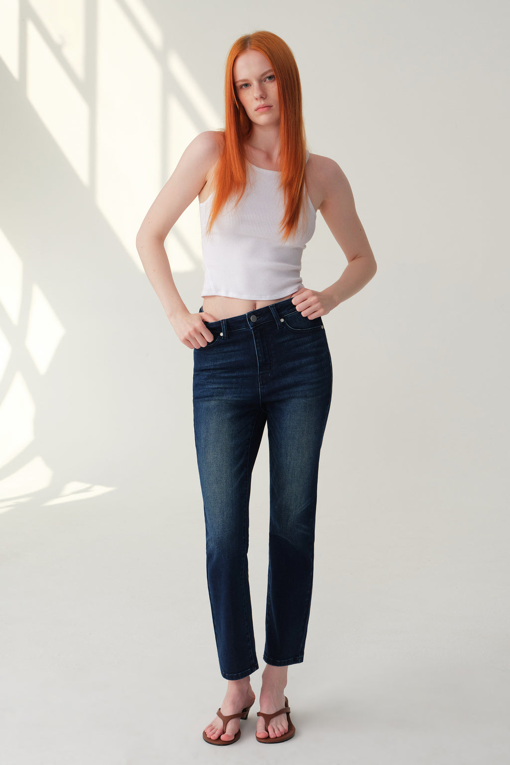 ONESO High Rise Classic Straight Jeans