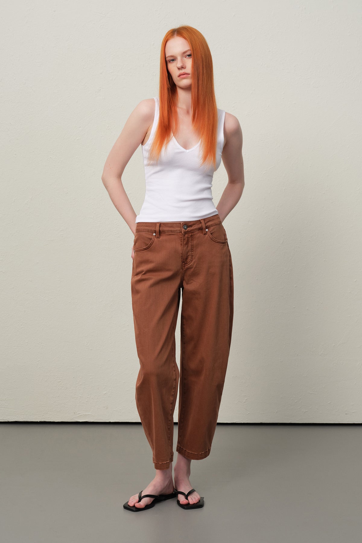 ONESO Distressed High Rise Wide Leg Jeans