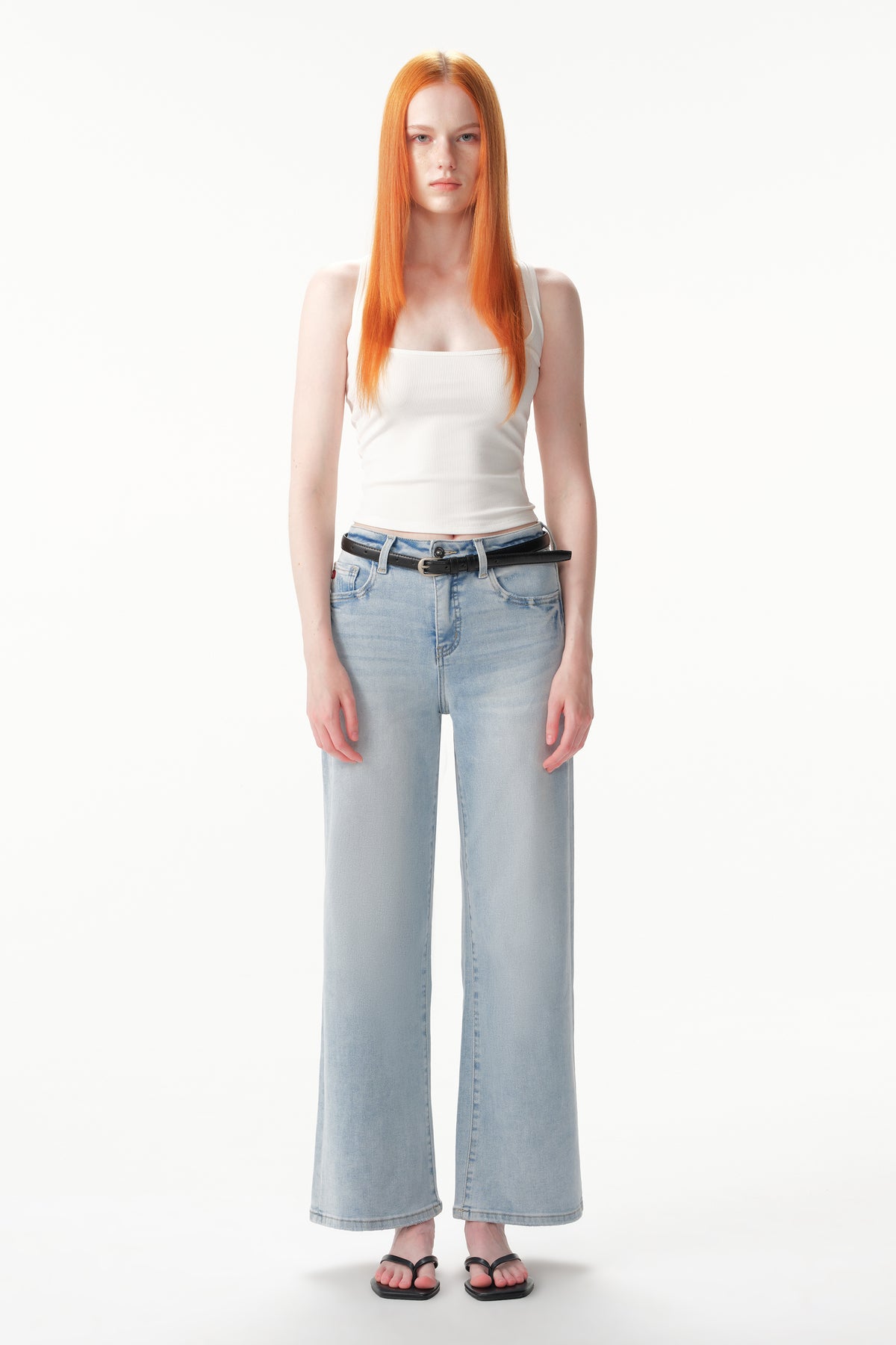 Effortless High Rise Wide Leg Ankle Jeans